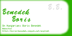 benedek boris business card